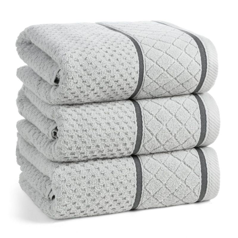 Badehåndklæde 70x140 cm Sølv Bomuld 500 g/m²