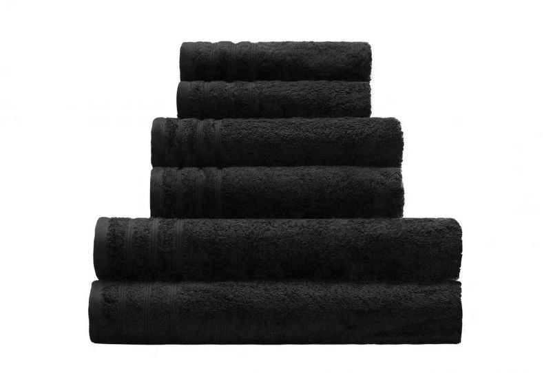Badehåndklæde 70x140 cm Sort Bomuld 500 g/m²