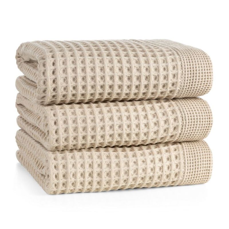 Badehåndklæde 90x150 cm Beige Bomuld 400 g/m² 1 stk. | 5903571810311