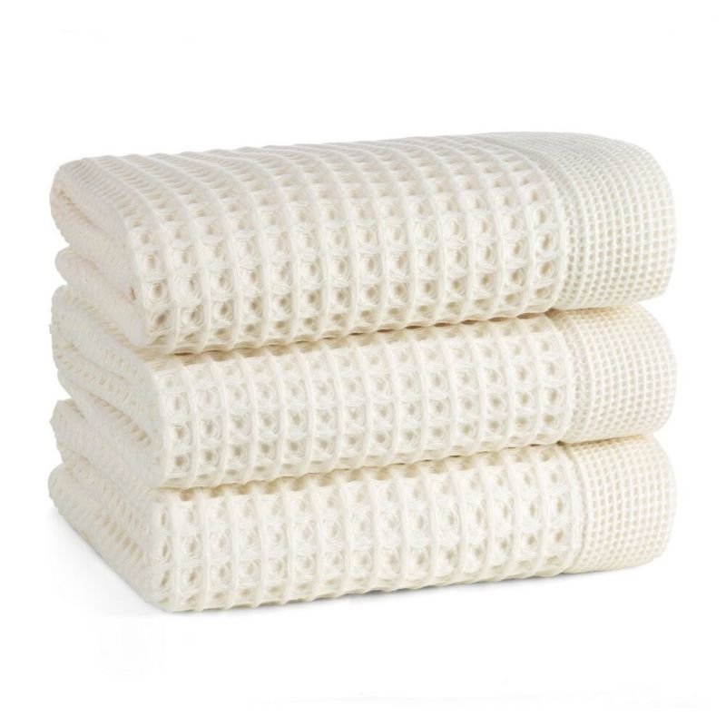 Badehåndklæde Melo 50x90 cm Cremedfarvet Bomuld 1 stk.