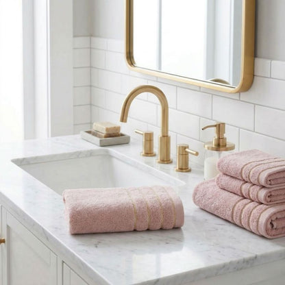 Badehåndklæde 70x140 cm Pudret Rosa 1 stk.