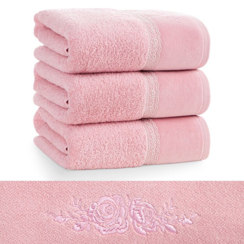 Badehåndklæde 70x140 cm Rosa 500 g/m² Bomuld