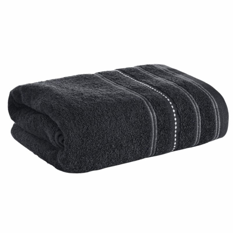 Badehåndklæde 50x90 cm Sort Bomuld 500 g/m²