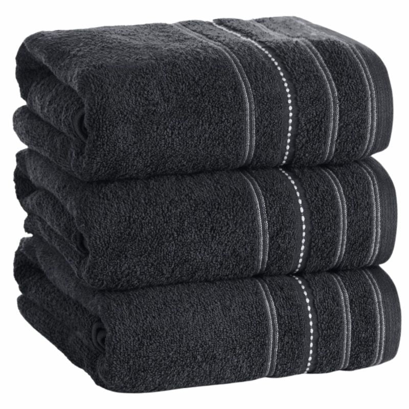 Badehåndklæde 50x90 cm Sort Bomuld 500 g/m²