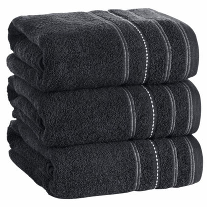 Badehåndklæde 50x90 cm Sort Bomuld 500 g/m²