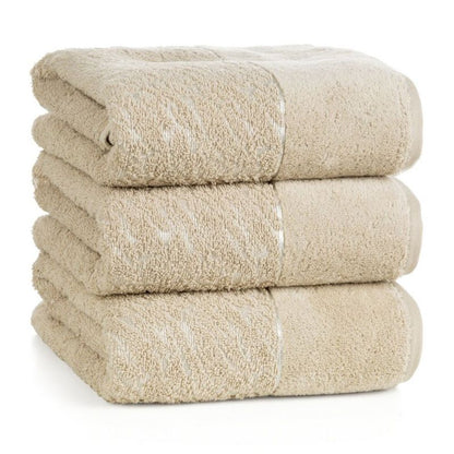 Badehåndklæde 70x140 cm Beige Bomuld 500 g/m²