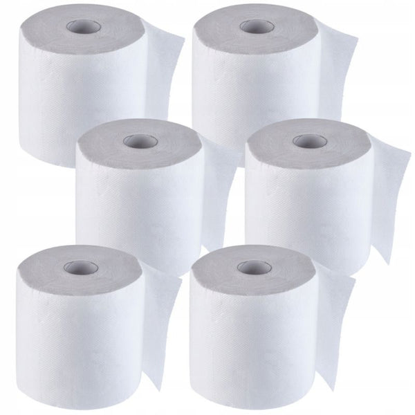 KADAX papirhåndklæde i cellulose, hvid, 60 m, 6 stk