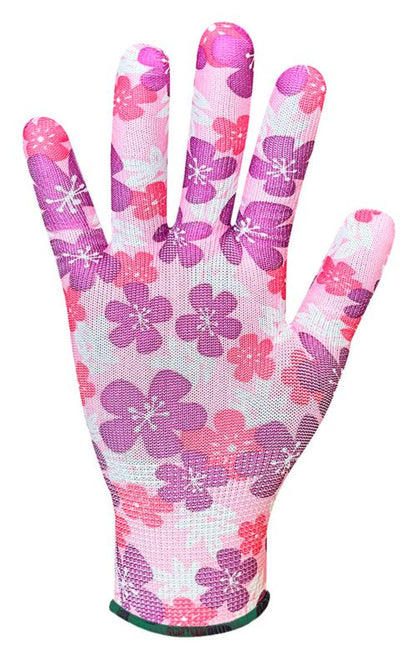 VERTO havehandsker i polyester, str. 7, lyserøde, 1 par