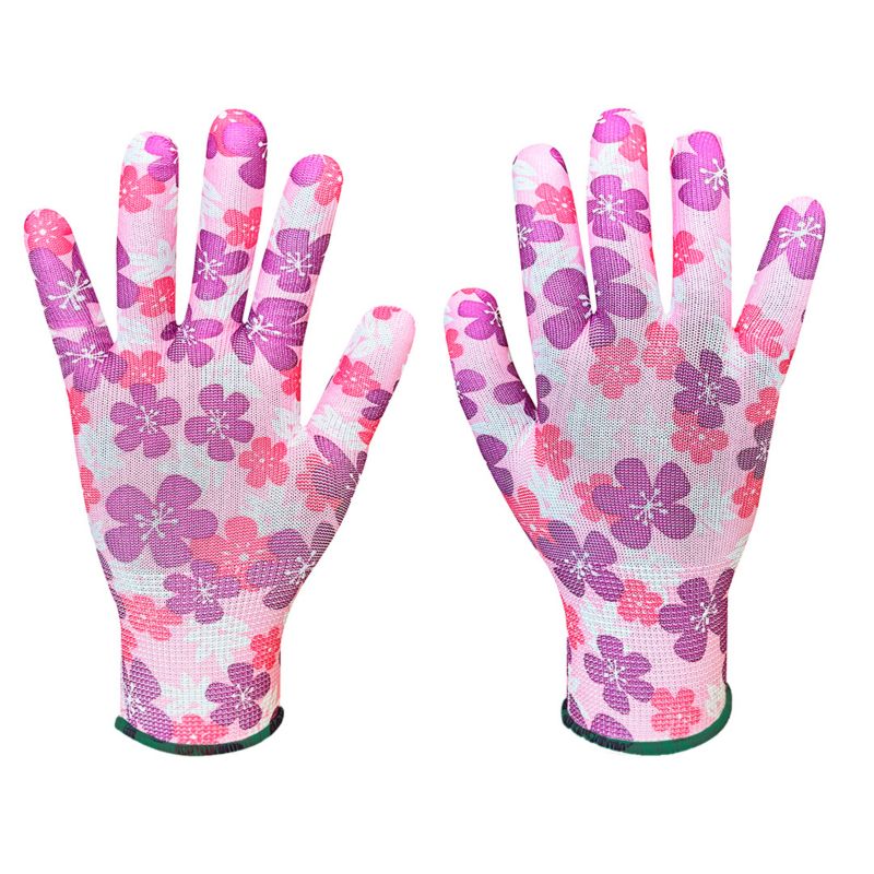 VERTO havehandsker i polyester, str. 8, lyserøde, 1 par