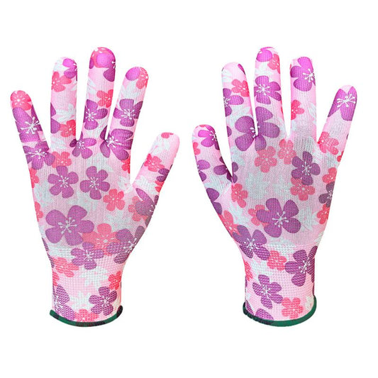 VERTO havehandsker i polyester, str. 8, lyserøde, 1 par
