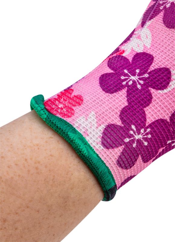 VERTO havehandsker i polyester, str. 8, lyserøde, 1 par