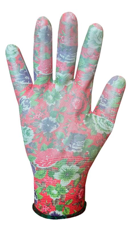 VERTO havehandsker i polyester str. 8 flerfarvede, 1 par
