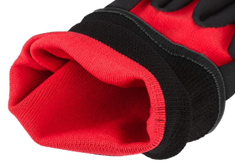 NEO TOOLS arbejdshandsker i nylon og spandex med polymer-nitril belægning str. 11 sort-rød 1 par