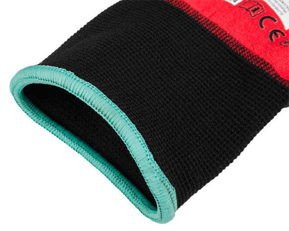 NEO TOOLS arbejdshandsker i nylon og spandex med polymer-nitril belægning, str. 8, sort-rød, 1 par