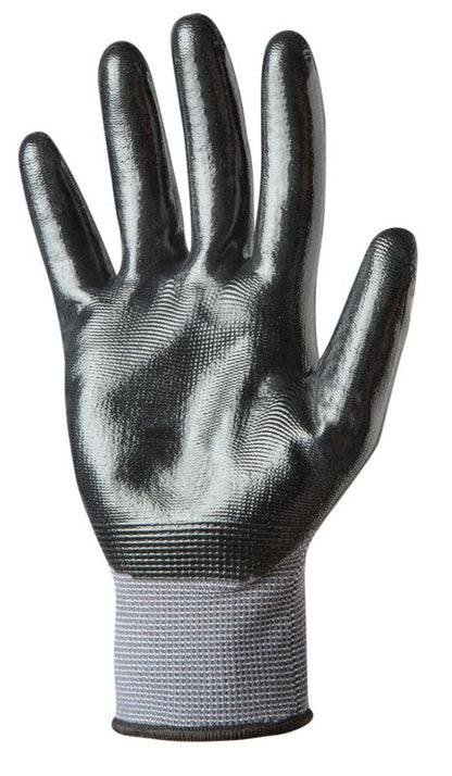NEO TOOLS arbejdshandsker i nylon med nitrilbelægning, str. 9, grå, 1 par