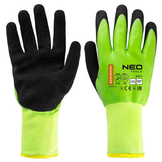 NEO TOOLS varmeisolerede arbejdshandsker med børstet polyester, str. 10, gul, 1 par