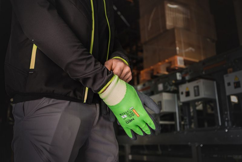 NEO TOOLS vinterforede arbejdshandsker med børstet polyester, str. 9, gul, 1 par