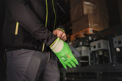 NEO TOOLS vinterforede arbejdshandsker med børstet polyester, str. 9, gul, 1 par