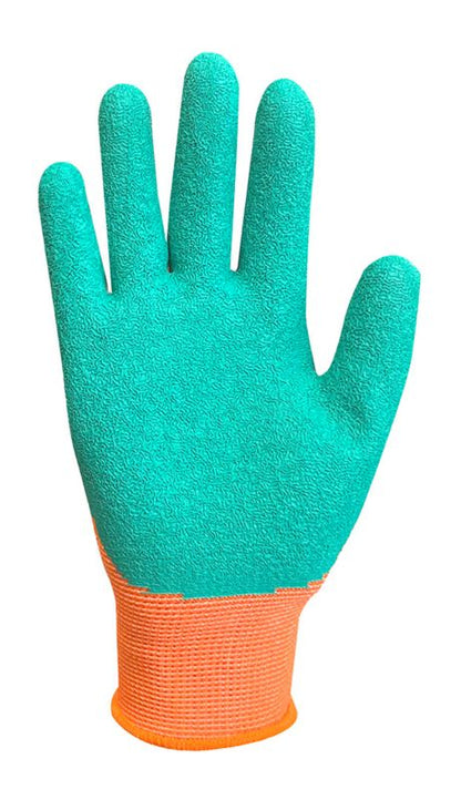 NEO TOOLS arbejds handsker i polyester med latexbelægning, str. 3, flerfarvet, 1 par