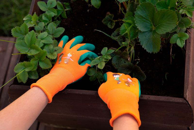 NEO TOOLS arbejds handsker i polyester med latexbelægning, str. 3, flerfarvet, 1 par
