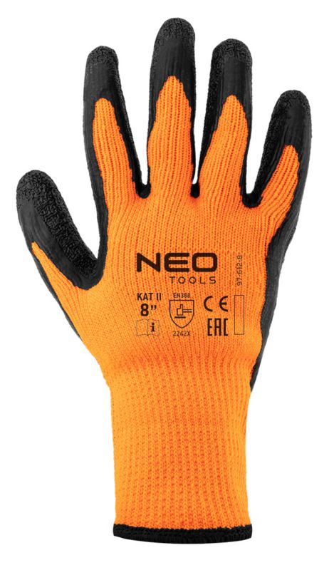 Arbejdshandsker NEO TOOLS polyester belagt med latex str. 10 orange 1 par