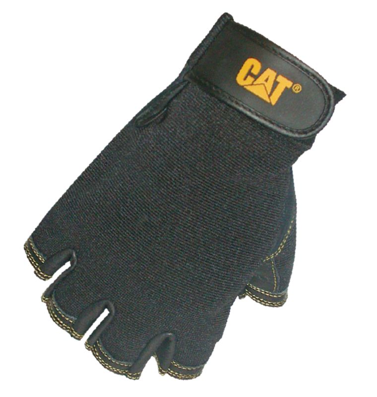 Caterpillar XL læderarbejdshandsker uden fingre, 1 par