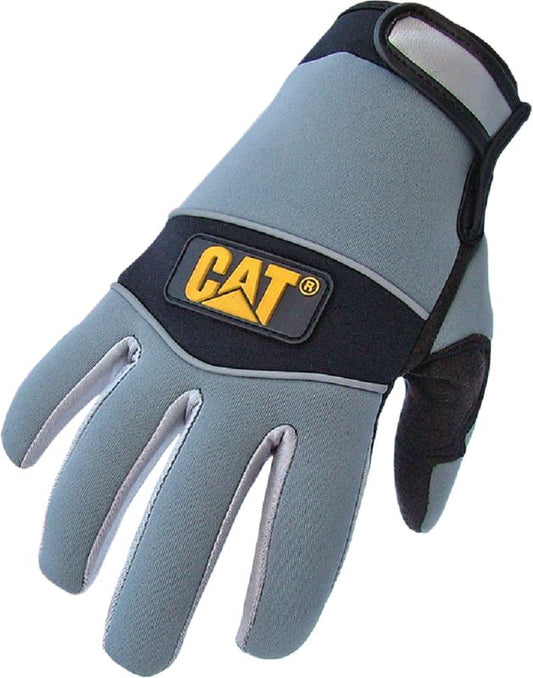 Caterpillar L arbejdshandsker med neopren og læder, 1 par