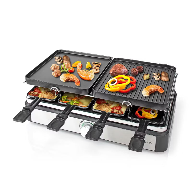 Raclette Grill 18300101 1400W 8 Personer 42x23 cm