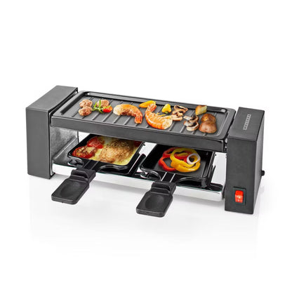 Raclette Grill 400 W til 2 Personer Sort 16300031