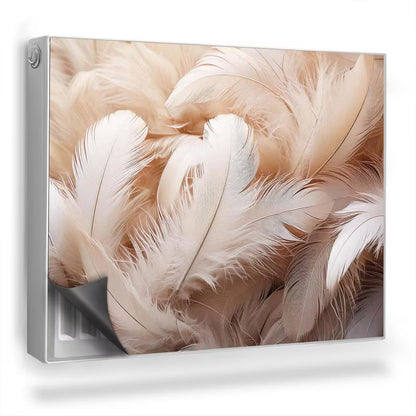 Radiatorskjuler Magnet 80x60 cm Fjer Beige