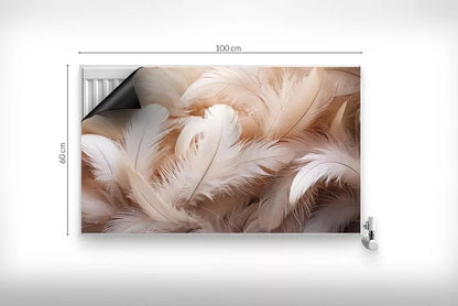 Radiatorskjuler Magnetisk 100x60 cm Fjer Beige