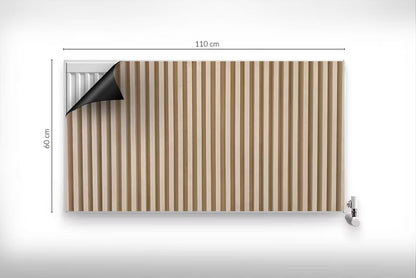 Radiatorskjuler Magnetisk 110x60 cm Lyse Trælameller