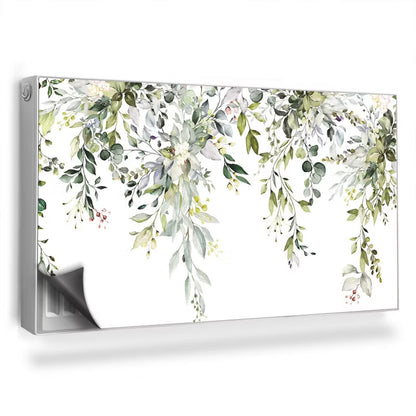 Radiatorskjuler Magnetisk 110x60 cm Akvarel Planter Grøn