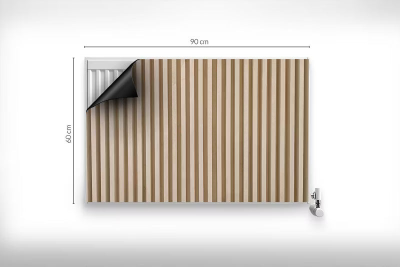 Radiatorskjuler Magnetisk 90x60 cm Lyse Trælameller