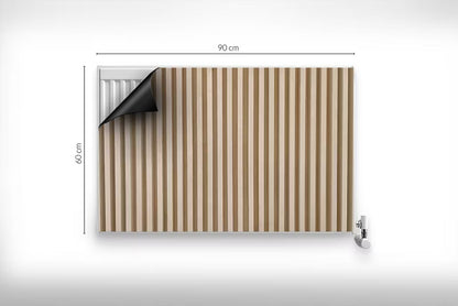 Radiatorskjuler Magnetisk 90x60 cm Lyse Trælameller