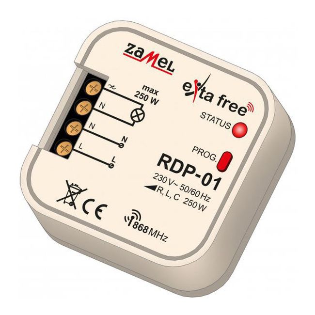 Trådløs indbygningsdæmper Zamel RPD-01 1-kanal