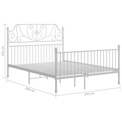 Metalsengeram Hvid 206x144x131 cm