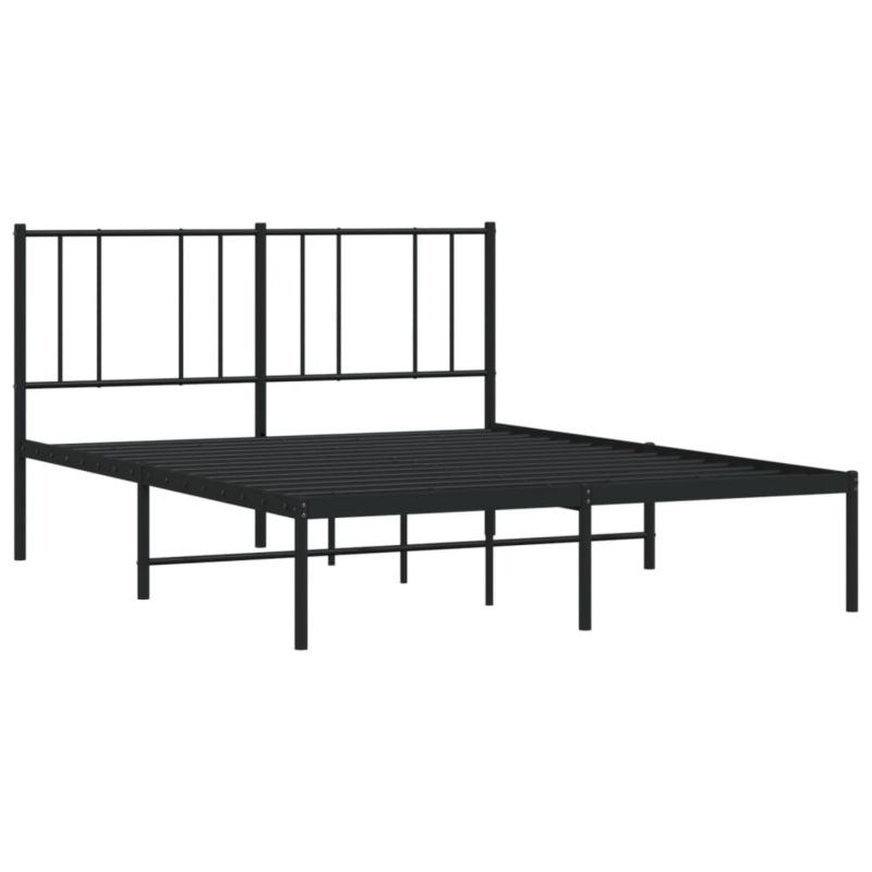 Metalsengestel Klassisk med Gavl Sort 120x190 cm