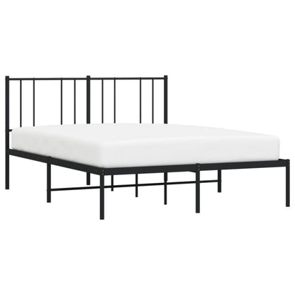 Metalsengestel Klassisk med Gavl Sort 120x190 cm