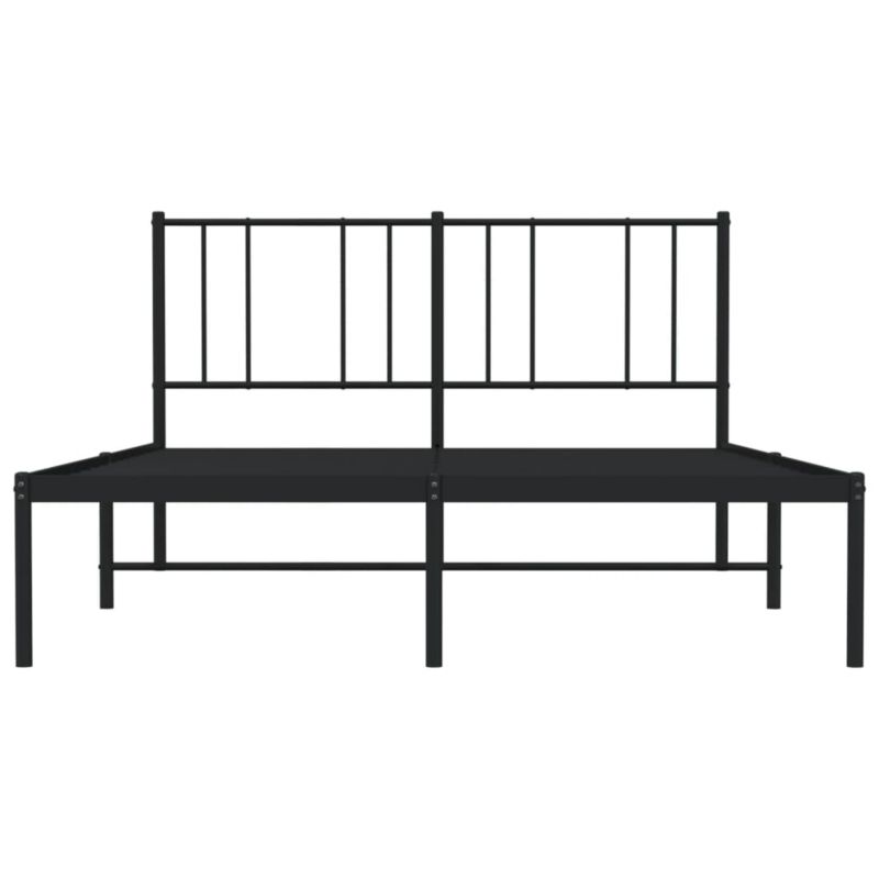 Metalsengestel Klassisk med Gavl Sort 120x190 cm