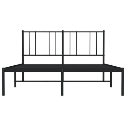 Metalsengestel Klassisk med Gavl Sort 120x190 cm
