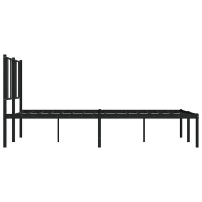 Metalsengestel Klassisk med Gavl Sort 120x190 cm