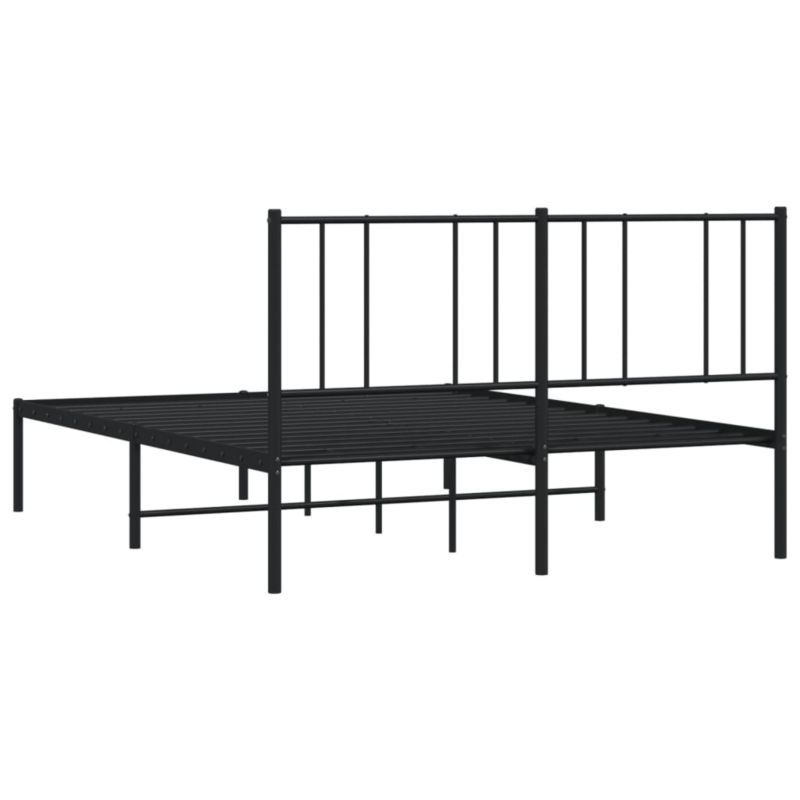 Metalsengestel Klassisk med Gavl Sort 120x190 cm