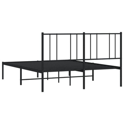 Metalsengestel Klassisk med Gavl Sort 120x190 cm