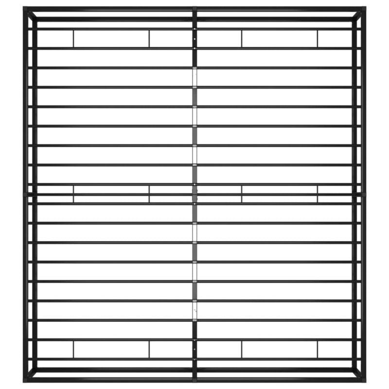 Metalsengeram 145x205 cm Sort med Lamelbund