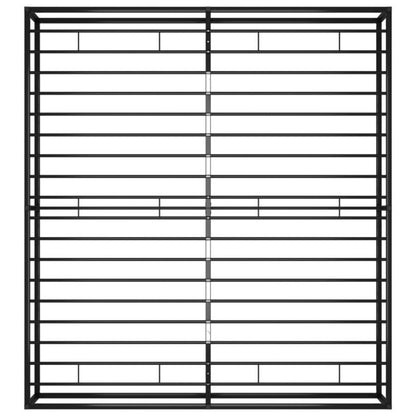 Metalsengeram 145x205 cm Sort med Lamelbund