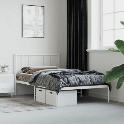 Sengeram VidaXL Klassisk Hvid med Gavl 196x80x90 cm