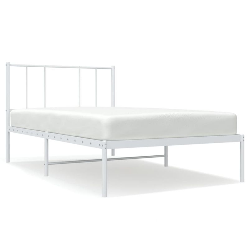 Sengeram VidaXL Klassisk Hvid med Gavl 196x80x90 cm
