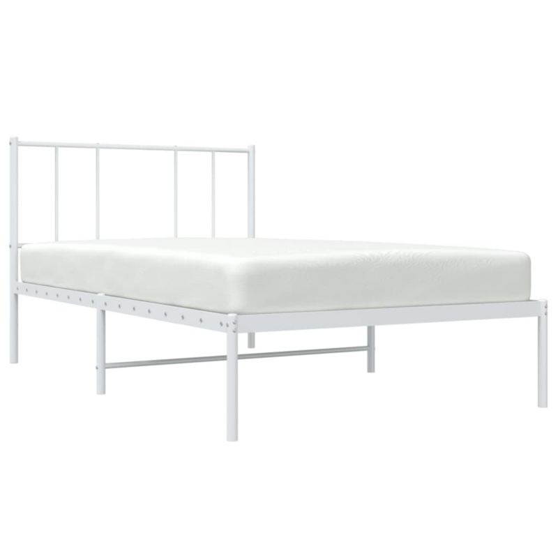 Sengeram VidaXL Klassisk Hvid med Gavl 196x80x90 cm