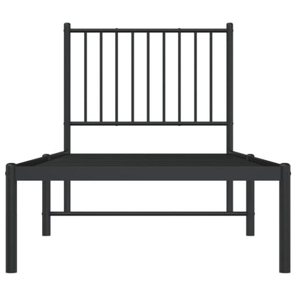 Sengebund af metal klassisk sort 196x79,5x90,5 cm